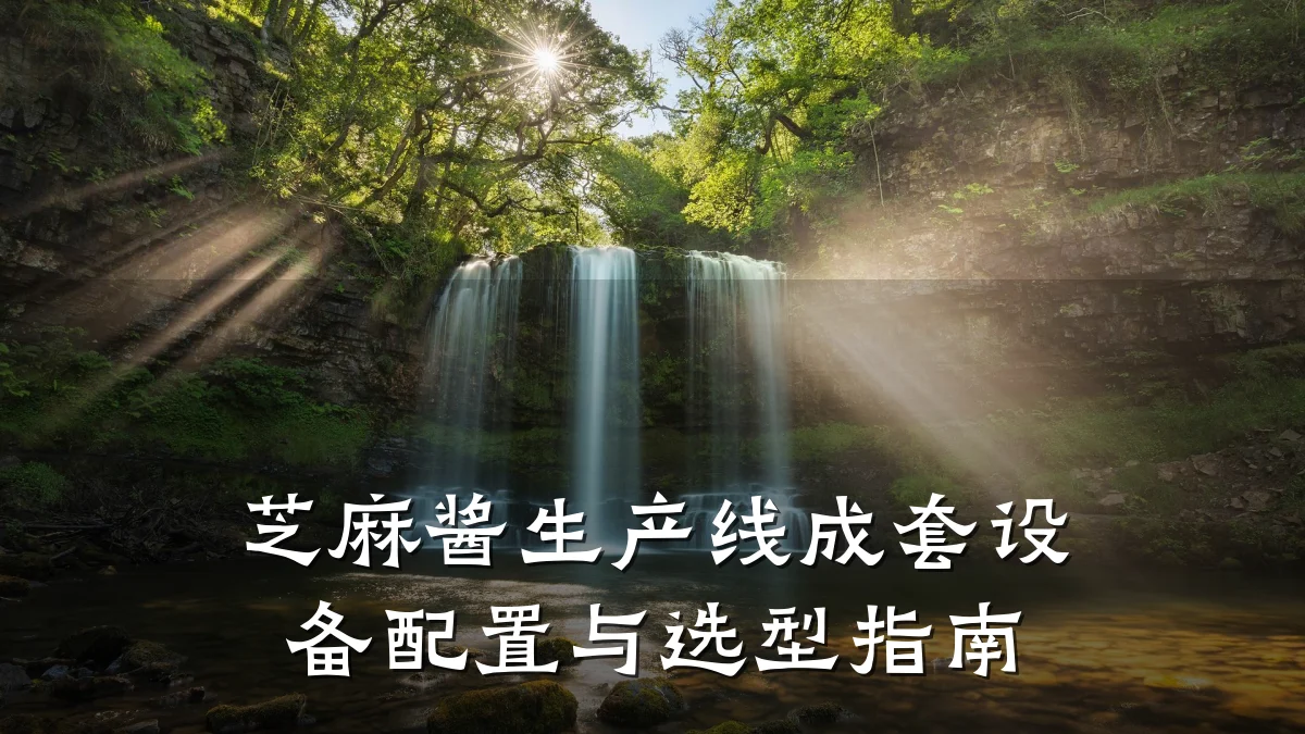 芝麻酱生产线成套设备配置与选型指南