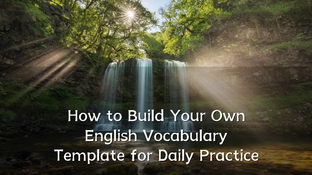 How to Build Your Own English Vocabulary Template for Daily Practice