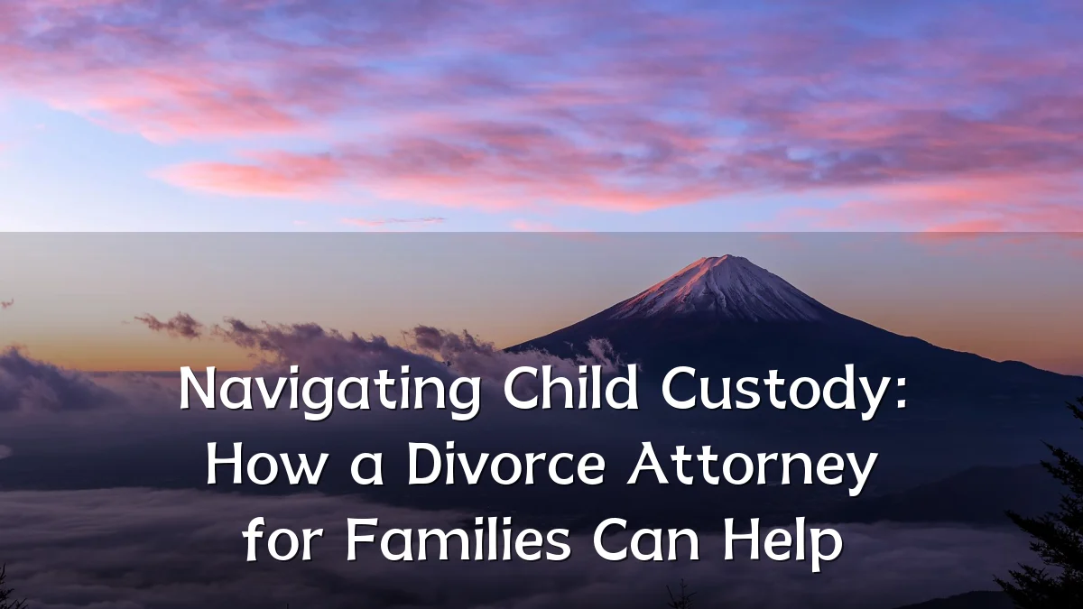 Navigating Child Custody: How a Divorce Attorney for Families Can Help