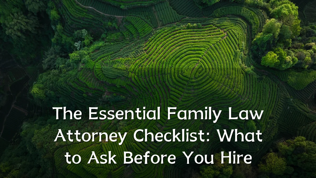 The Essential Family Law Attorney Checklist: What to Ask Before You Hire