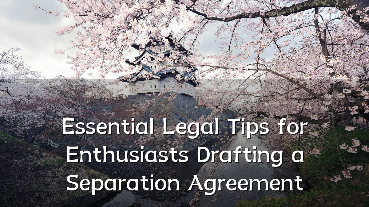 Essential Legal Tips for Enthusiasts Drafting a Separation Agreement