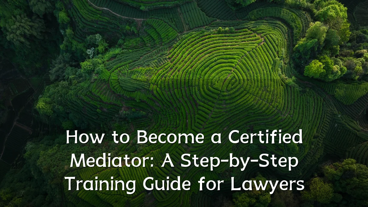 How to Become a Certified Mediator: A Step-by-Step Training Guide for Lawyers