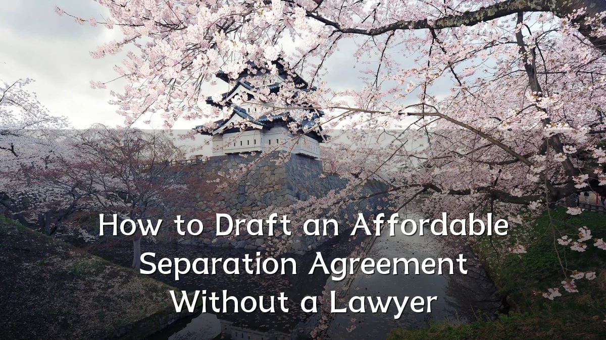 How to Draft an Affordable Separation Agreement Without a Lawyer