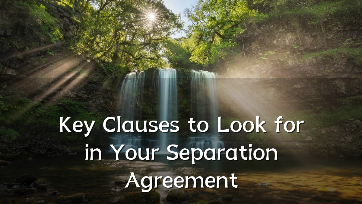 Key Clauses to Look for in Your Separation Agreement