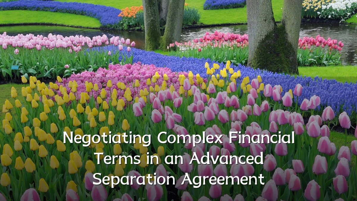 Negotiating Complex Financial Terms in an Advanced Separation Agreement