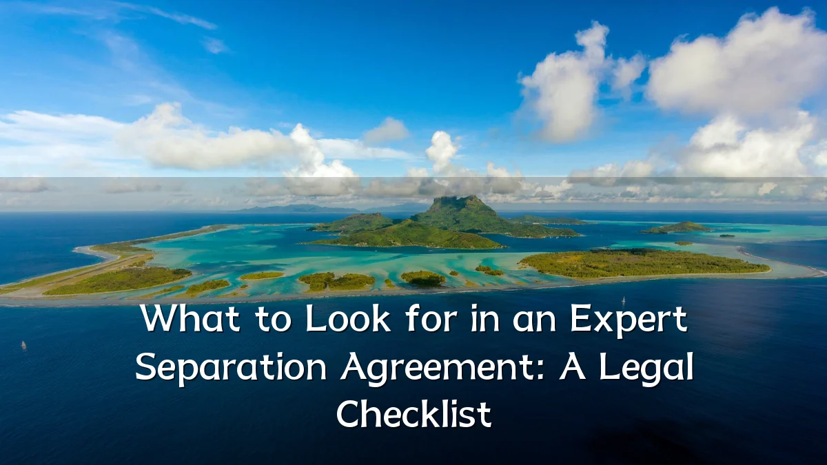 What to Look for in an Expert Separation Agreement: A Legal Checklist