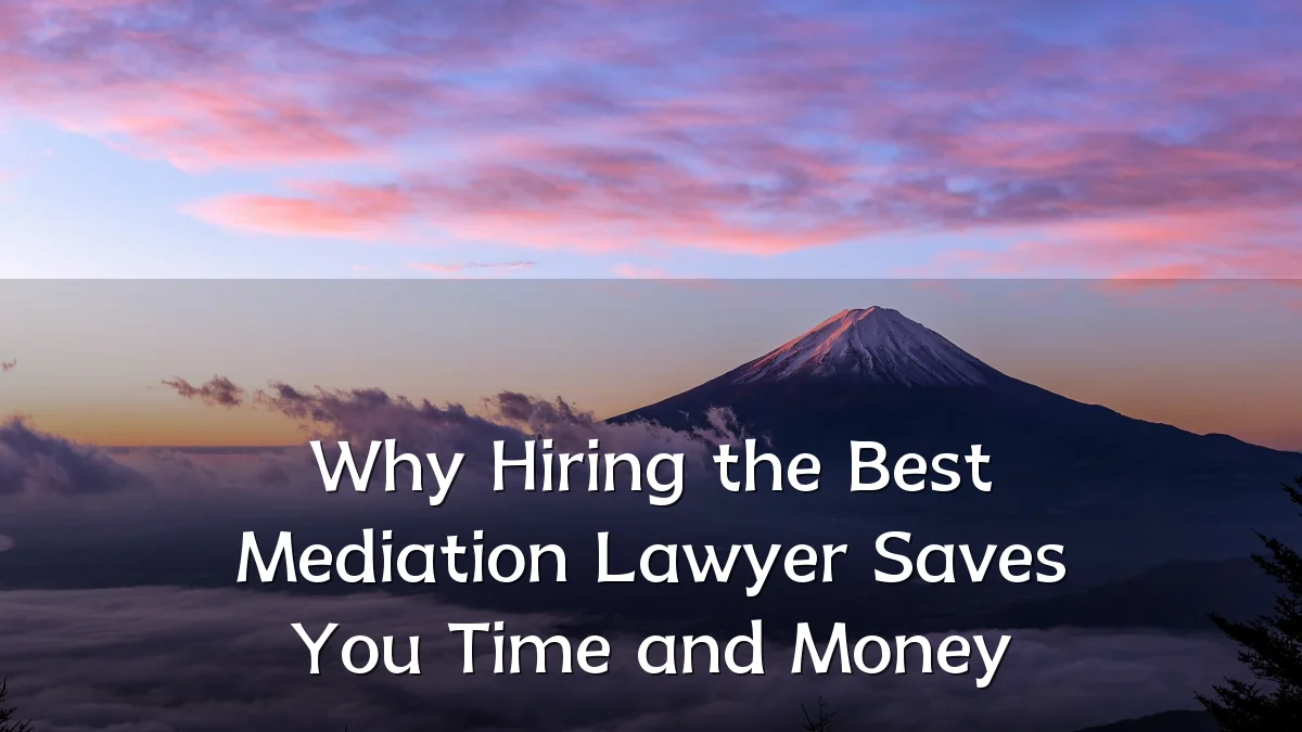 Why Hiring the Best Mediation Lawyer Saves You Time and Money