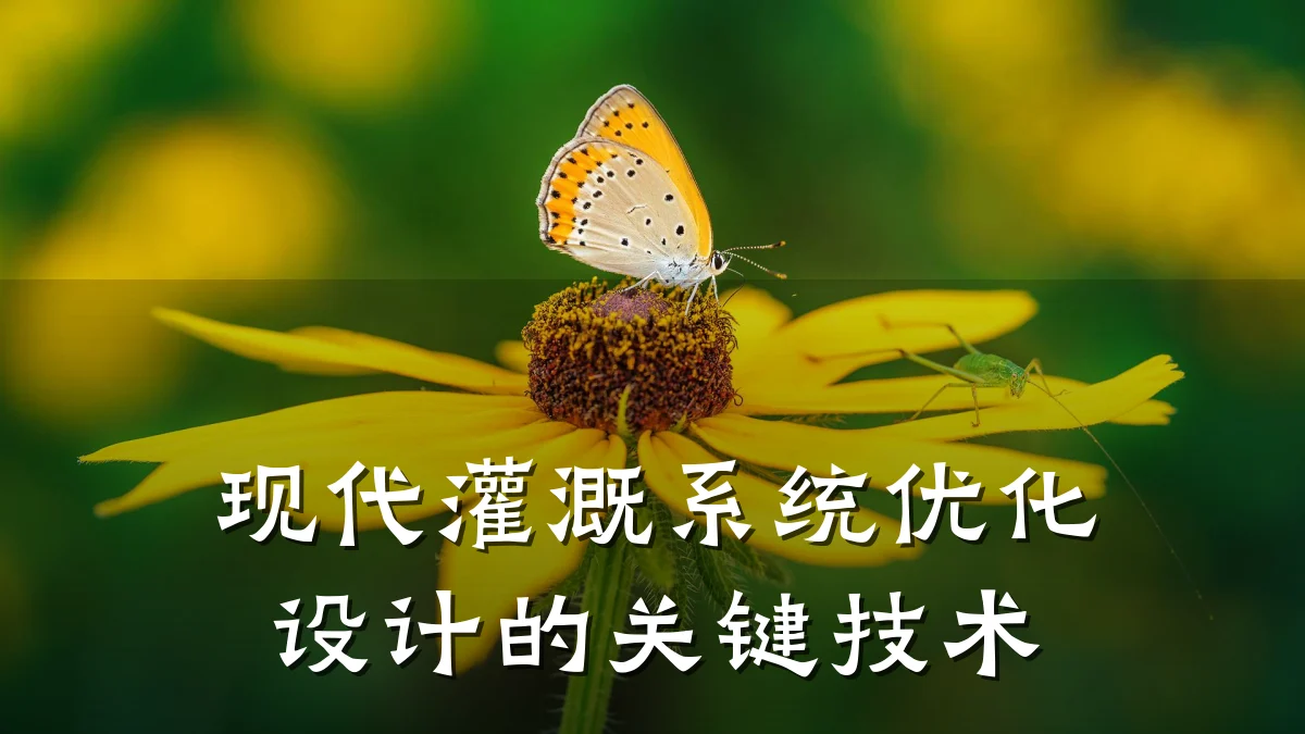 现代灌溉系统优化设计的关键技术