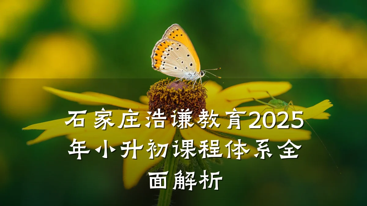 石家庄浩谦教育2025年小升初课程体系全面解析